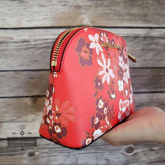 NWT Michael Kors Emmy dark Sangria travel pouch - Picture 3 of 7